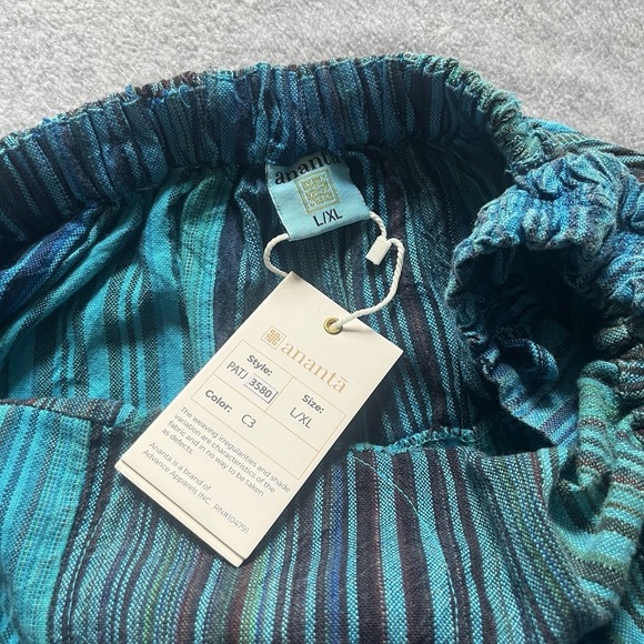 NWT Ananta Romper  Women's L/XL Patchwork Teal Blue Black Pockets Boho Hippie - Picture 15 of 16